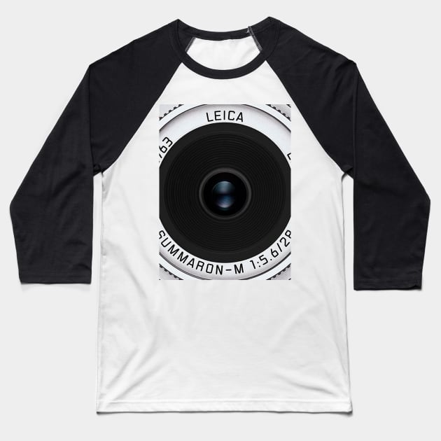 Leica Lens Camera Summaron Baseball T-Shirt by underthetable